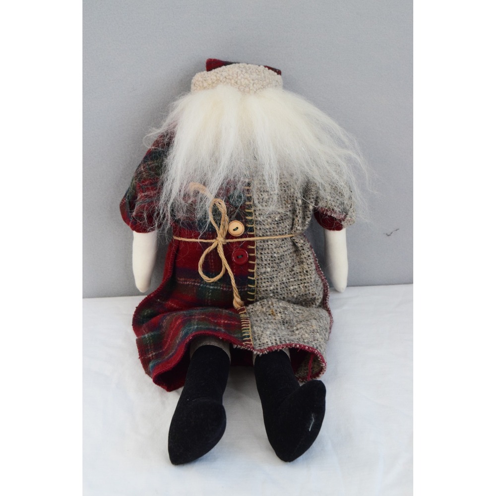 Woof Poof Santa Claus Sitter 28" Plush Stuffed Toy Holiday Decor Festive